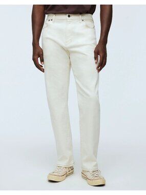 NWT Flawed Madewell The 1991 Straight Leg Jean Mens 30x32 Vintage Canvas Cream